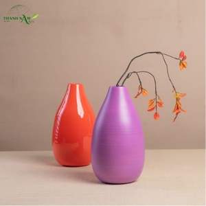 Jarrón de Mesa Art Deco Enrollado de Bambú Hecho a Mano y Personalizable - Decoración Ecológica y Duradera de Thanh Nam Arts JSC - Product Image 1