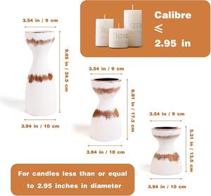 Portavelas de Madera con Acabado Desgastado |   Estilo Vintage para el Hogar - Product Image 5