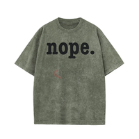T-shirt personnalisé pour homme, col rond, vintage, délavé à l'acide, 100% coton, 320 GSM, poids lourd, coupe oversize, impression DTG DTF, streetwear, OEM, vente en gros