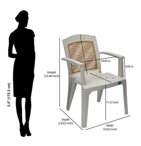 Silla ligera de plástico con reposabrazos y patas sólidas diseñada para máxima comodidad en zonas de cocina salones de oficina hospitales - Product Image 3