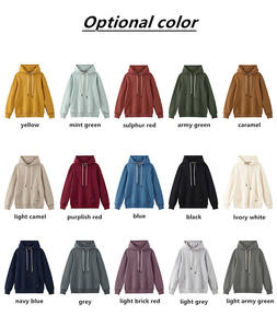 Primavera y otoño 360G Sudadera con capucha pesada Color sólido Deportes Ocio Sudadera con capucha de algodón puro Hombres y mujeres Sudadera con capucha - Product Image 5