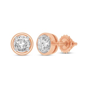 Timeless Round Cut Diamond Solitaire <b>Stud</b> <b>Earrings</b> 0.50 Ct Lab Grown Diamond In 14K Solid Gold Wedding Anniversary Gift - Product Image 1