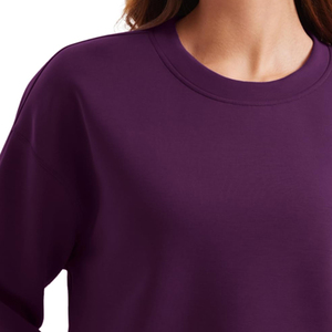 Nouvelle Arrivée 2026 – Sweat-shirt d'hiver pour femme en molleton 100 % coton, col rond, avec logo frontal, couleur personnalisable, service OEM - Product Image 6