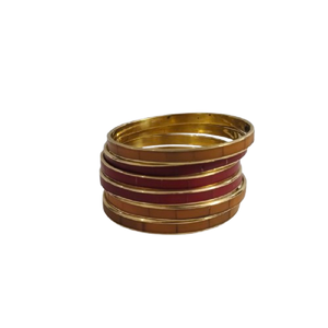 Handcrafted Multicolor Enamel Brass Bangles Slim Stackable Indian Ethnic <b>Metal</b> <b>Bracelets</b> for Women Fashion Jewelry - Product Image 6