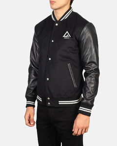 Chaquetas Varsity Personalizadas al por Mayor, Chaqueta Universitaria de Béisbol con Bordado, Mangas de Cuero, Chaqueta Bomber Letterman para Hombre, Chaquetas Varsity en Blanco OEM - Product Image 2