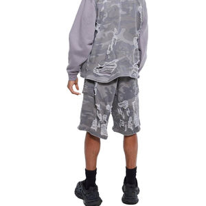 Summer New <b>Camouflage</b> <b>Shorts</b> Custom Fashion Ripped Distress Loose Fit Baggy Jeans <b>Shorts</b> for <b>Men</b> - Product Image 5