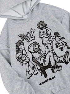 Vente en gros de sweatshirts et sweatshirts à capuche sans ficelle avec logo personnalisé 380 g/m² - Product Image 5