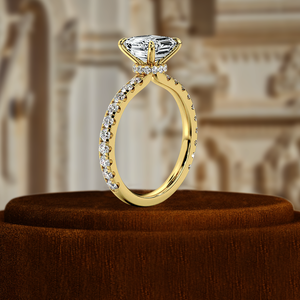 Diamant certifié IGI, diamant taille Asscher 1 carat, bague de fiançailles en diamant de laboratoire, bague de mariage en or blanc 14 carats massif - Product Image 6