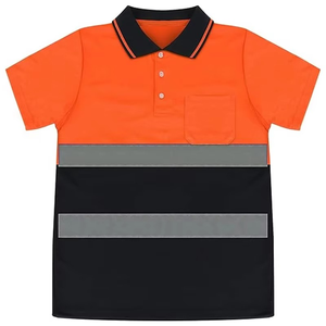 Polos de manga larga de alta visibilidad, poliéster transpirable, ropa de trabajo de seguridad para la construcción, cinta reflectante para entornos de trabajo de seguridad - Product Image 1