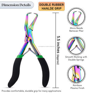 Ensemble d'installation d'extension de cheveux à trame micro perles arc-en-ciel pinces multifonctions en acier inoxydable pour extensions de cheveux - Product Image 4