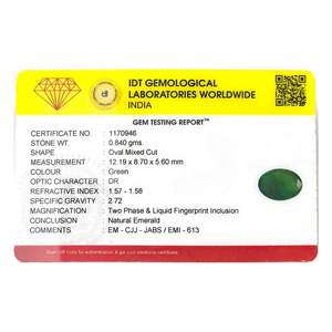 มรกตสีเขียวธรรมชาติ 4.2 กะรัต พลอยหลวมทรงเหลี่ยมเจียระไน ใบรับรอง IGI รูปทรงเพชรเจียระไนหลากหลายรูปแบบ (มรกต รูปไข่ รูปสี่เหลี่ยมผืนผ้า) - Product Image 4