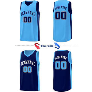Sublimación ropa de baloncesto secado rápido personalizado Reversible baloncesto Jersey doble capa Reversible baloncesto Jerseys - Product Image 4