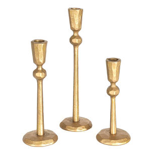 Bougeoir en acier inoxydable le plus vendu avec bougeoir d'accessoires d'éclairage de conception Vintage fabriqué à la main plaqué or - Product Image 3