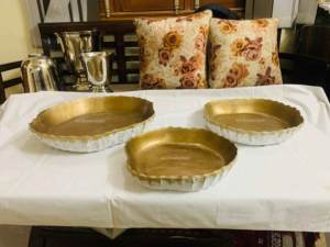 Nouveau stock de bols de service modernes en métal doré plats de plateau de nourriture pour restaurant et hôtel salade et nouvelle finition pour servir - Product Image 2