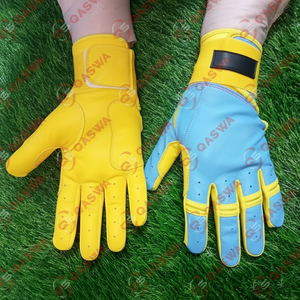 2026 Pro Series <b>Padded</b> Baseball Batting Gloves Cowhide Leather Ambidextrous Hook Loop Closure Customizable Sustainable Team - Product Image 6