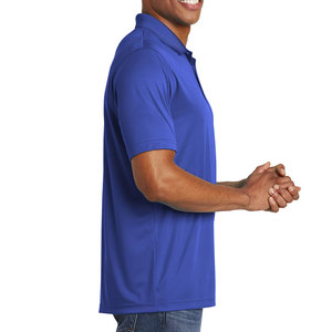100% Polyester Bleu Polo Contraste Manches Courtes Revers Mode Casual Golf Shirts - Product Image 3