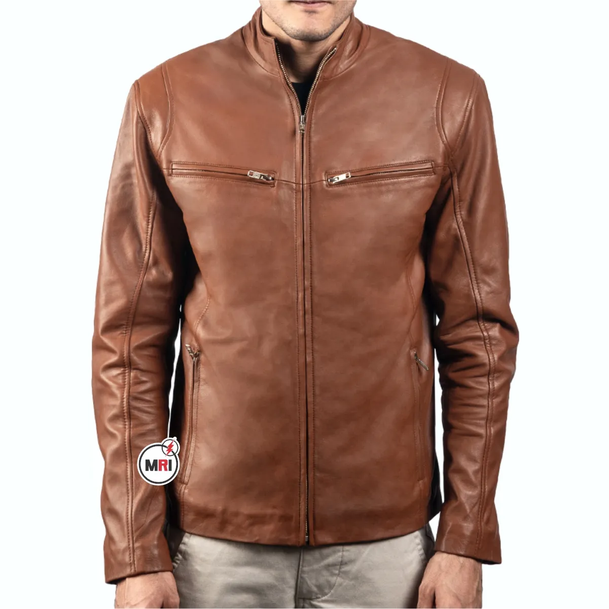 Factory Direct New Custom Genuine Leather Winter Zip Up Jackets For Men Motorcycle Biker Casual Windbreaker Formal Business Coat