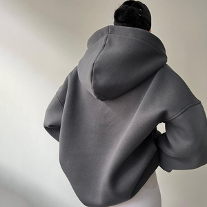 Nuevas sudaderas con capucha para mujer, sudaderas con capucha de moda para mujer, nuevo estilo de gran tamaño, ropa activa de algodón, sudaderas con capucha informales lisas de gran tamaño a la venta - Product Image 5