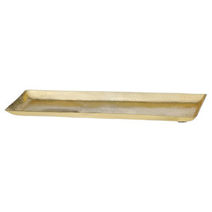 Plateau martelé en aluminium doré rectangle de la meilleure qualité pour un usage domestique de restaurant et d'hôtel au prix de gros - Product Image 5
