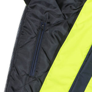 Veste de sécurité d'hiver sur mesure de haute qualité pour hommes, col montant, fermeture éclair intégrale, imperméable, coupe-vent, respirante, vêtements de travail - Product Image 4