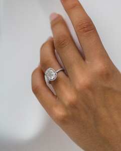 10x8mm Elongated Cushion Cut <b>Moissanite</b> Halo Engagement <b>Ring</b> | Gold or Silver Bridal Wedding <b>Ring</b> | Fine Jewelry OEM - Product Image 4