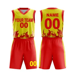 High Quality Men Sports Customized Basketball Kit Team Club Basket Ball Uniform Sports Wear Basketball Uniform