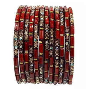 Multi Color Ladies <b>Glass</b> <b>Bangles</b> for Wedding Wear Traditional Afghani Cultural Elegant Design <b>Glass</b> Churiya for Women - Product Image 1