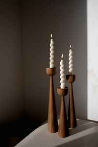 Bougeoir 3 Pièces Ensemble Bois Décoratif Ensemble Bougeoir X Mas Jour Doué Logo Personnalisé Maison Bougeoir en Bois X Mas Jour - Product Image 5