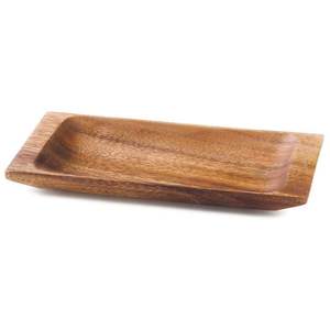 Añadiendo cada servicio Bandeja de madera rectangular de alta calidad para servir comida Desayuno Postre Bandeja de madera de acacia con metal - Product Image 4