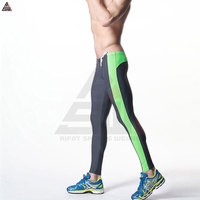 Nuevos Leggings de Compresión Deportivos Personalizados para Hombre, Cintura Elástica, Transpirables, de Secado Rápido, Tejido de Spandex/Nailon para Entrenamiento, Correr, Trotar