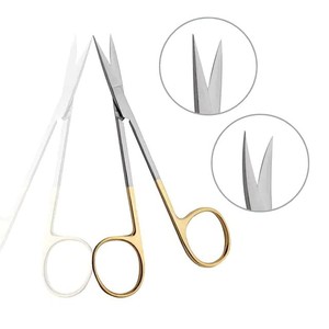 Ciseaux à Iris professionnels de qualité supérieure, ciseaux à Iris incurvés en acier inoxydable or ciseaux chirurgicaux à pointe Fine Supercut - Product Image 6