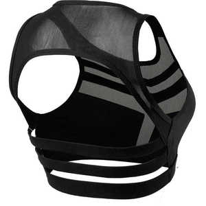 สปอร์ตบราสำหรับผู้หญิงเสื้อแขนกุดแห้งเร็วสีพื้นชุดออกกำลังกายคอกลมดีไซน์ไม่เหมือนใคร - Product Image 6