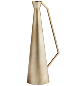 Juego de mesa de comedor de tres artesanías, florero moderno con acabado dorado, floreros metálicos de aluminio - Product Image 4