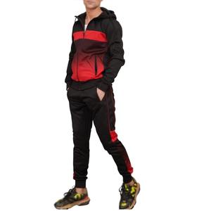 Cómoda tela transpirable con manga completa técnica lavada de verano nueva llegada conjunto de chándales con cuello con capucha de talla grande para hombre - Product Image 2