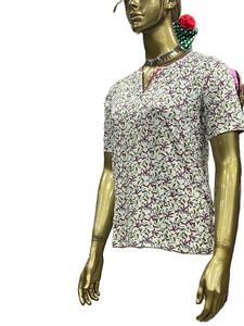 เสื้อครอปผ้าฝ้ายปรับแต่งได้พิมพ์ลายวิสโคสแปนเด็กซ์พร้อมคอลูกปัดดีไซน์โลโก้และขนาด-มุมไบอินเดียผลิต - Product Image 4