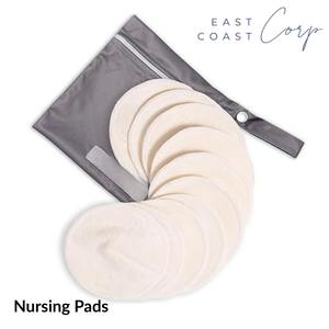 Almohadillas de lactancia reutilizables orgánicas, lavables, para amamantar y tener fugas con bolsa de transporte - Product Image 2