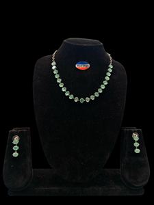 Mode élégant Vintage goutte d'eau diamant en acier inoxydable étincelant bijoux collier boucle d'oreille ensemble pour les femmes fête de mariage - Product Image 4