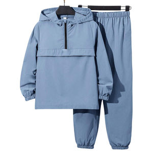 Chándales para niños cómodos hechos a medida, ropa de niños de etiqueta privada con cuello con capucha transpirable, conjunto de invierno de talla grande - Product Image 1