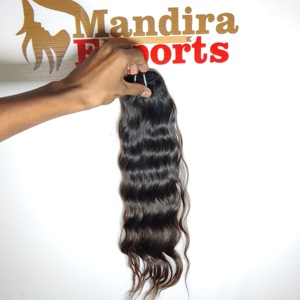 100% Extensions de cheveux humains vierges ondulés Remy non traités, vendeur de paquets indiens bruts à cuticules alignées sans produits chimiques - Product Image 4