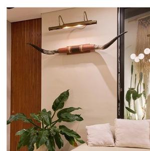 Cuernos de buey negros elegantes para colgar en la pared cuernos de toro decorativos anchos para granja hombre cueva decoración temática occidental ecológica - Product Image 5