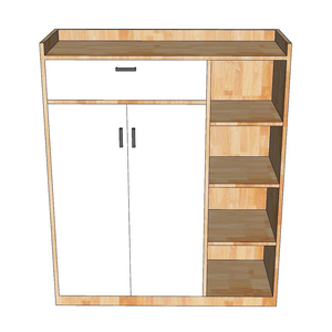 Zapatero Minimalista de Madera Natural con Estantes de Almacenamiento Integrados KG68068 para Muebles de Sala de Estar - Product Image 2