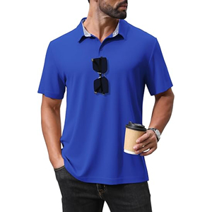 Polo à col pour homme à manches courtes avec patte de boutonnage, idéal pour les vêtements de bureau et la marque avec logo personnalisé - Product Image 3