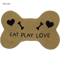 Tapis de chien en coton de qualité supérieure Tapis de patte de pied à impression personnalisée pour tapis de chien de compagnie avec différents designs et couleurs d'Inde