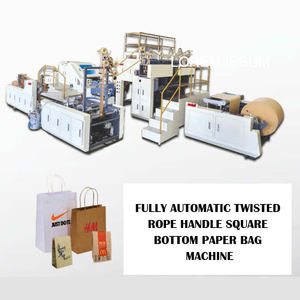 Máquina de bolsas de papel con mango trenzado completamente automática y eficiente Solución de bolsas de compras ecológica - Product Image 5