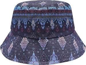 Sombrero de Pescador Redondo de Moda con Diseño de Bordado Estampado, Ajustable, para Verano, Playa y Aire Libre - Product Image 2