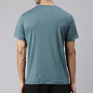 APO OEM logo personnalisé T-shirt ample à manches courtes T-shirt en coton à manches courtes de couleur unie pour hommes pour décontracté - Product Image 6