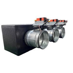 โฟมโพลียูรีเทนแบบ 3 โซน พร้อมแดมเปอร์มอเตอร์ขนาด 160 หรือ 200 มม. โดย Lindab สำหรับระบบ HVAC - Product Image 1