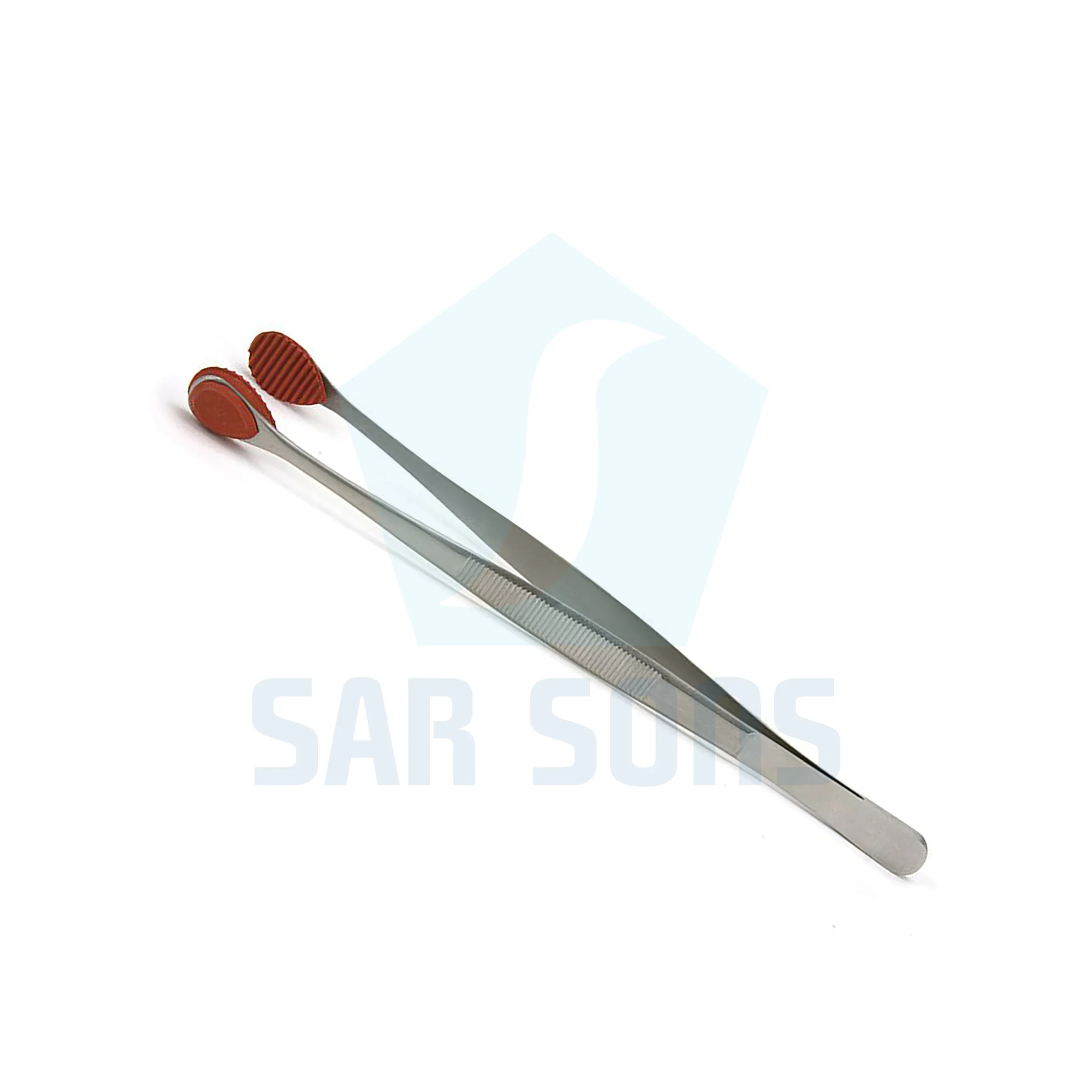 Fórceps con punta de goma para manejo de roedores Instrumentos quirúrgicos rectos de 210 mm Sar Sons Sugrical
