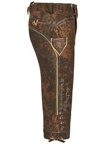 Venta al por mayor personalizado bávaro Oktoberfest ropa tradicional alemana hombres mujeres Lederhosen pantalones cortos bordado decoración sólido - Product Image 3