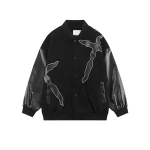 Custom Baseball Letterman Varsity <b>Jacket</b> Classic Leather Patch Leather <b>Racing</b> <b>Jacket</b> for Men Custom Brand - Product Image 2
